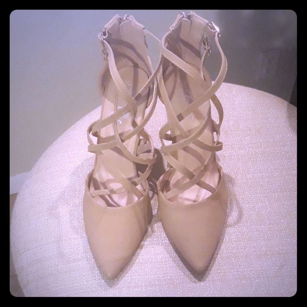 Closed toed, Kris Kross strappy heels